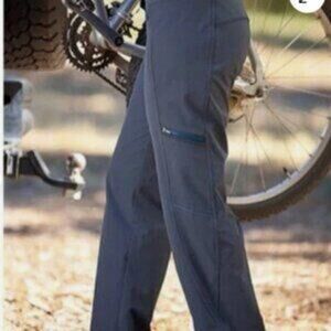 Title Nine Hiking Pants Black Genie Soft-shell Water Resistant Womens 14